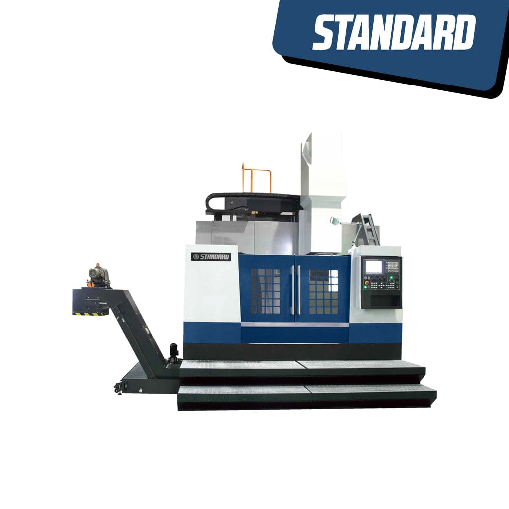 STANDARD EVS-1200 Single Column Vertical Lathe machining a large turbine casing with precision